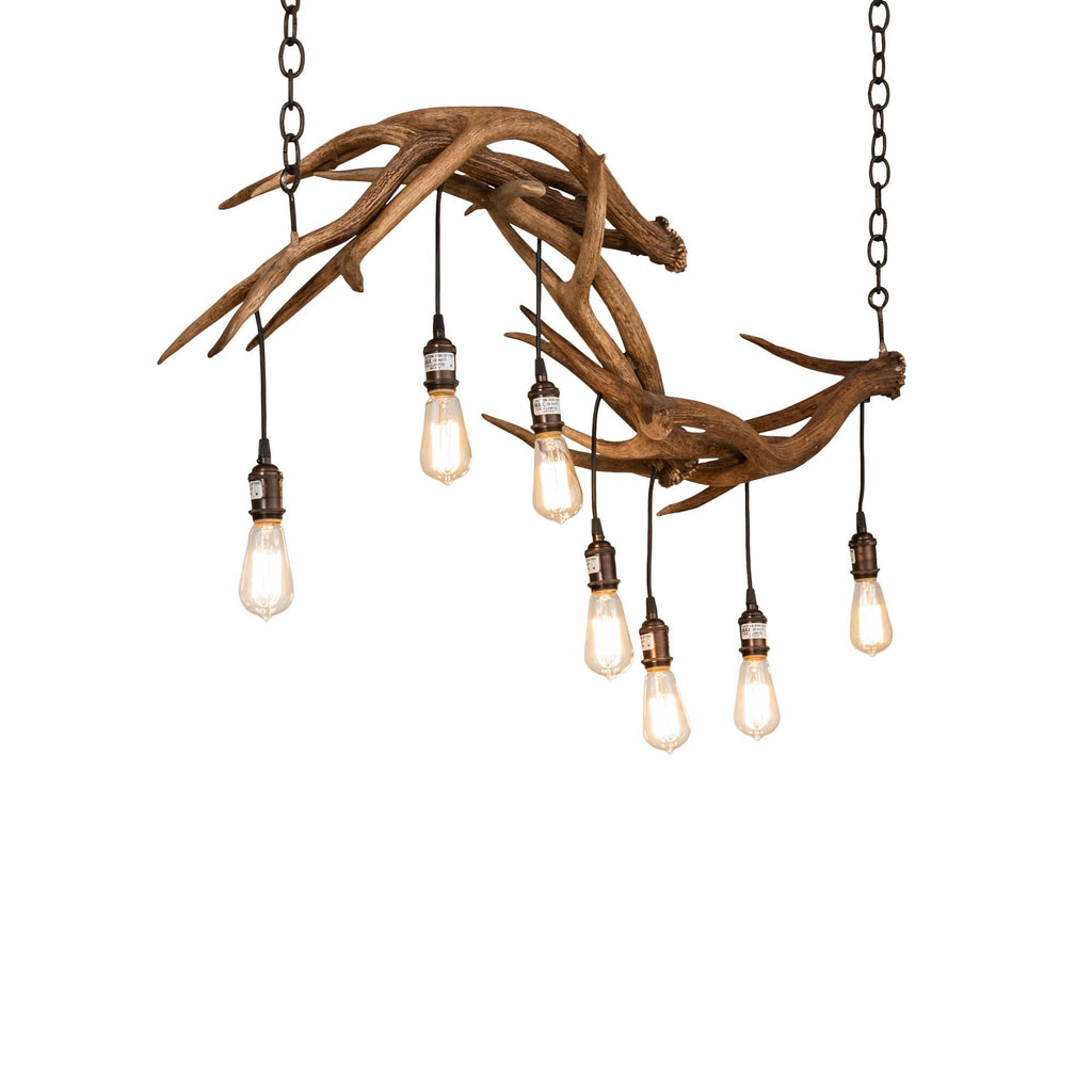 Antlers 52 Inch 8 Light Chandelier