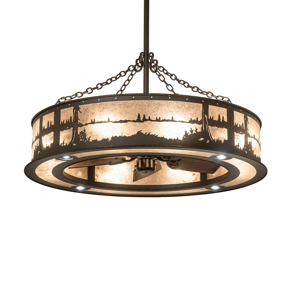 Quiet Pond 44 Inch 4 Light Chandelier