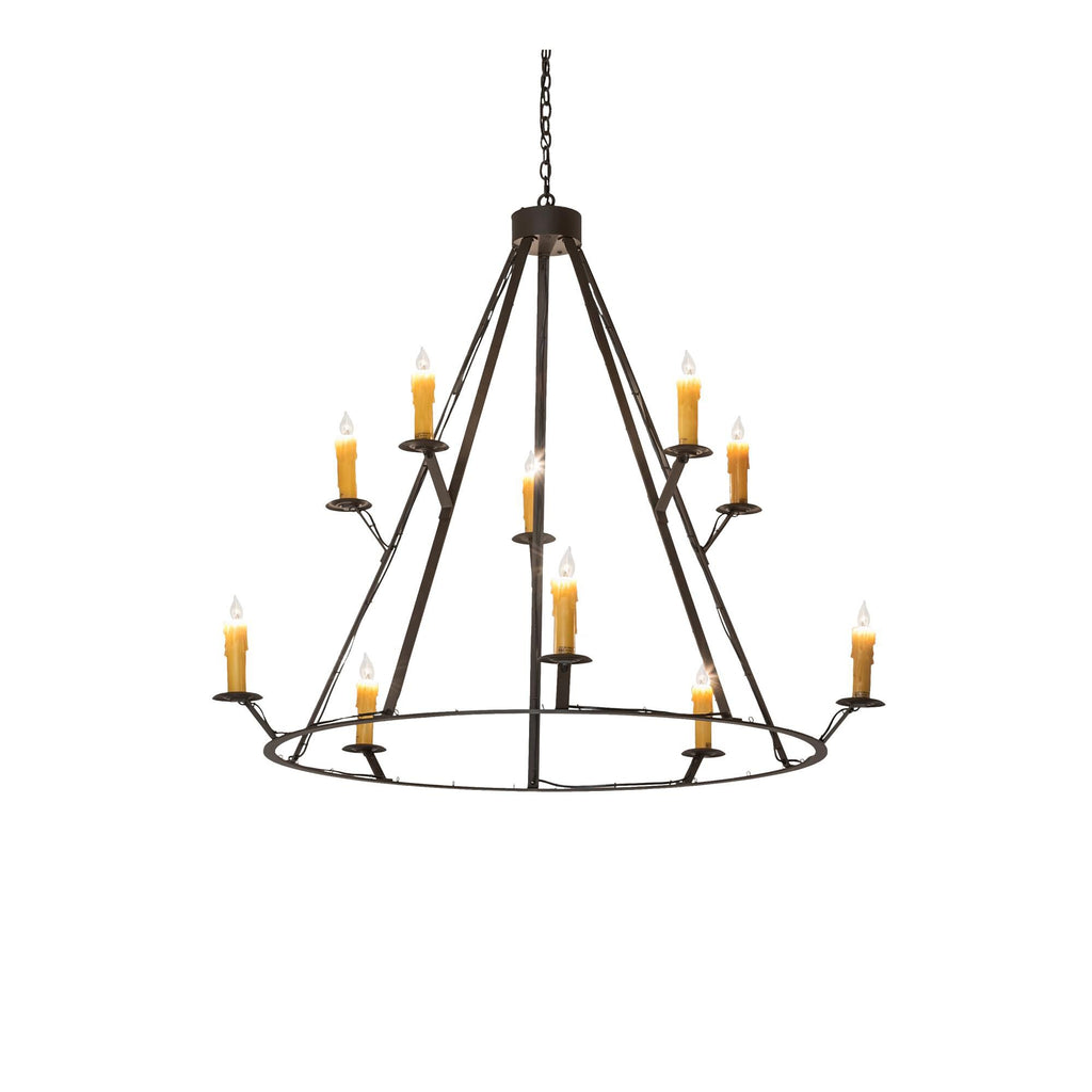Anthracite 54 Inch 4 Light Chandelier