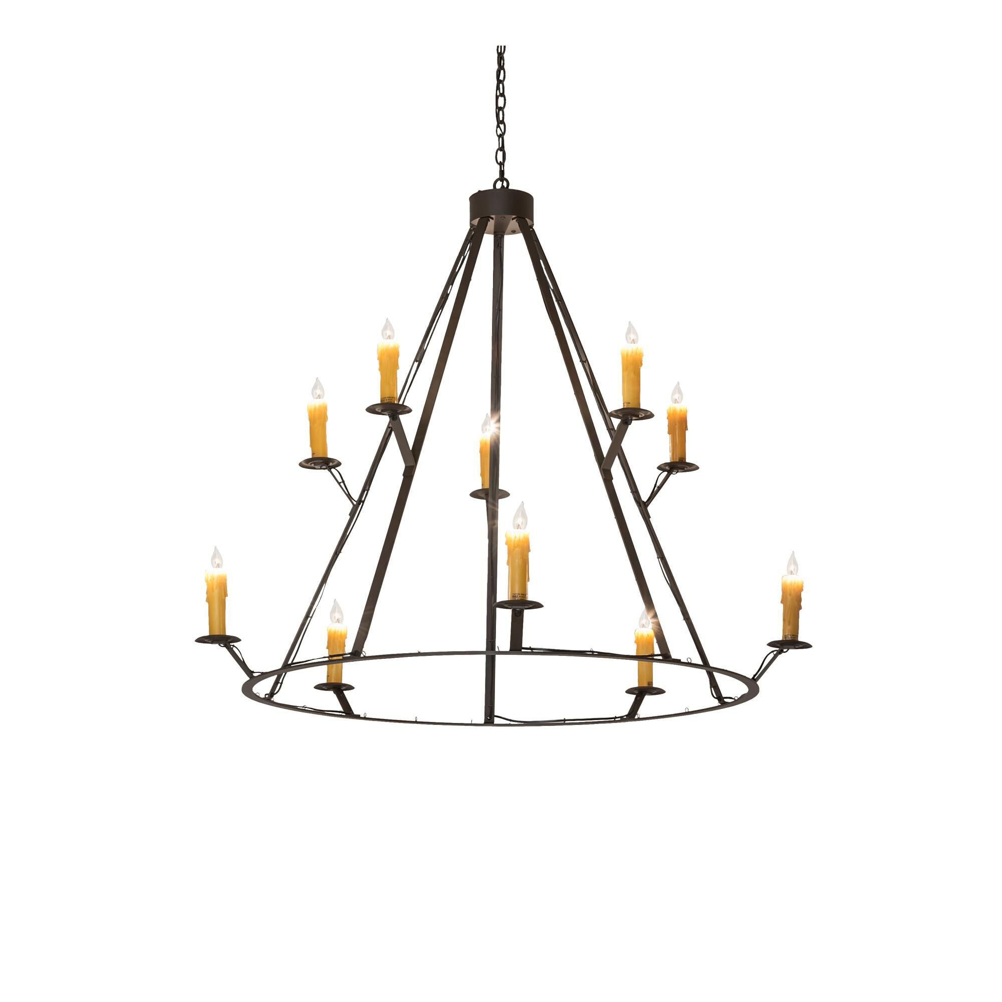 Anthracite 54 Inch 4 Light Chandelier