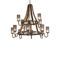 Barrel Stave 60 Inch 12 Light Chandelier