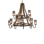Barrel Stave 60 Inch 12 Light Chandelier