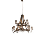 Barrel Stave 60 Inch 12 Light Chandelier