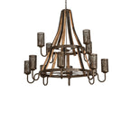 Barrel Stave 60 Inch 12 Light Chandelier