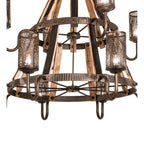 Barrel Stave 60 Inch 12 Light Chandelier