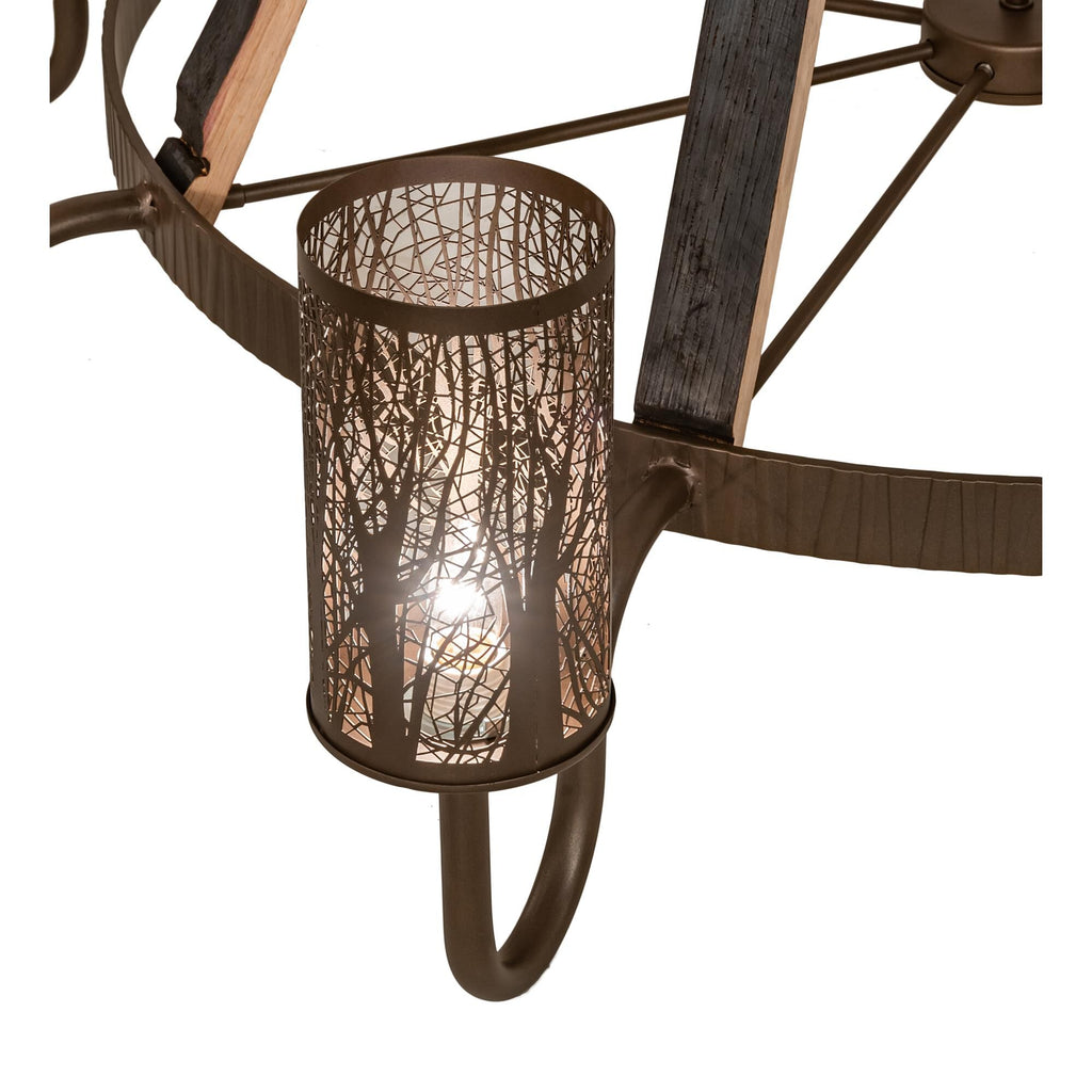 Barrel Stave 60 Inch 12 Light Chandelier