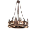 Tall Pines 44 Inch 8 Light Chandelier