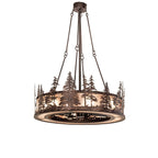 Tall Pines 44 Inch 8 Light Chandelier