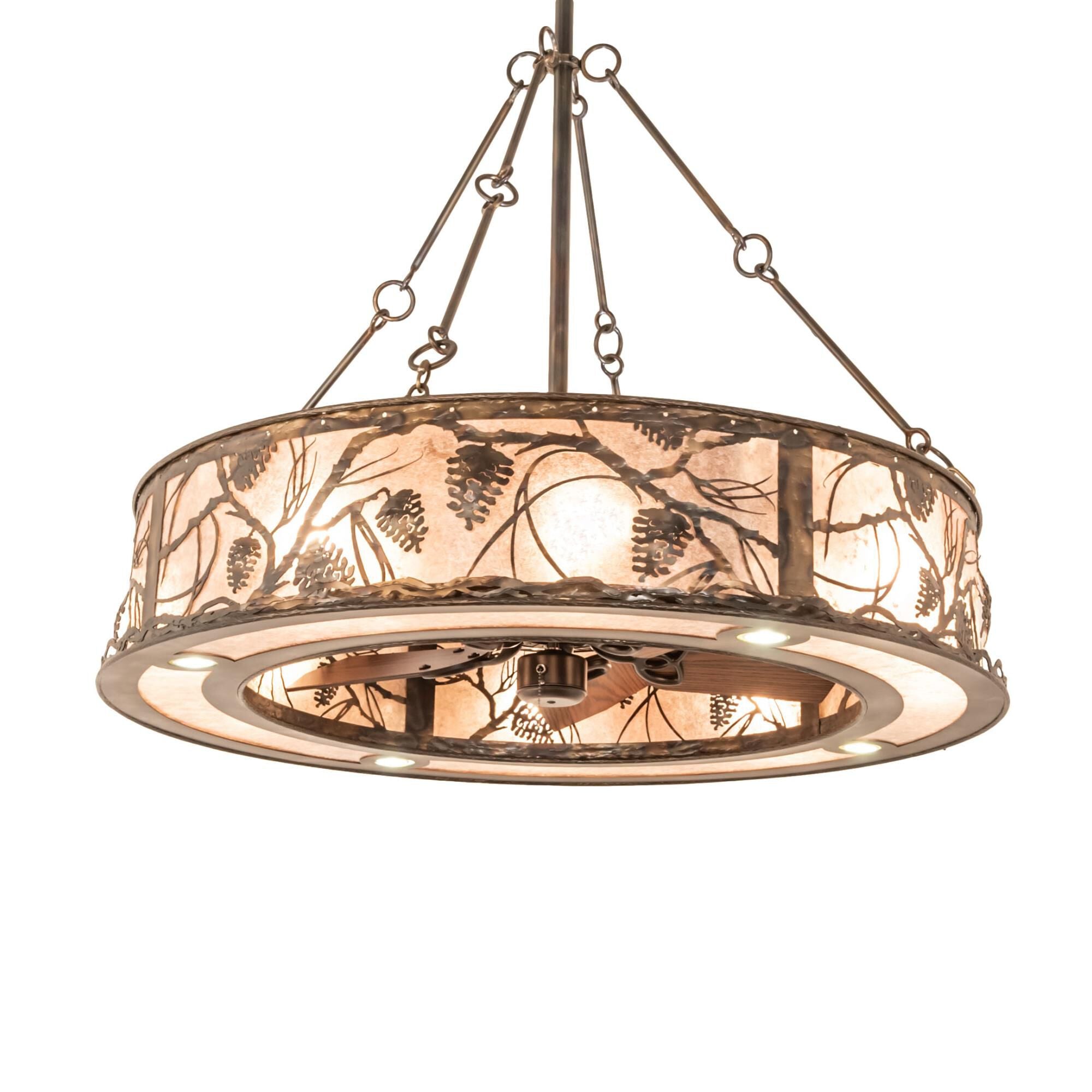 Whispering Pines 45 Inch 8 Light Chandelier