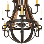 Barrel Stave 48 Inch 12 Light Chandelier
