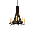 Barrel Stave 24 Inch 8 Light Chandelier