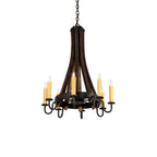 Barrel Stave 24 Inch 8 Light Chandelier