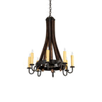Barrel Stave 24 Inch 8 Light Chandelier