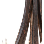 Barrel Stave 24 Inch 8 Light Chandelier