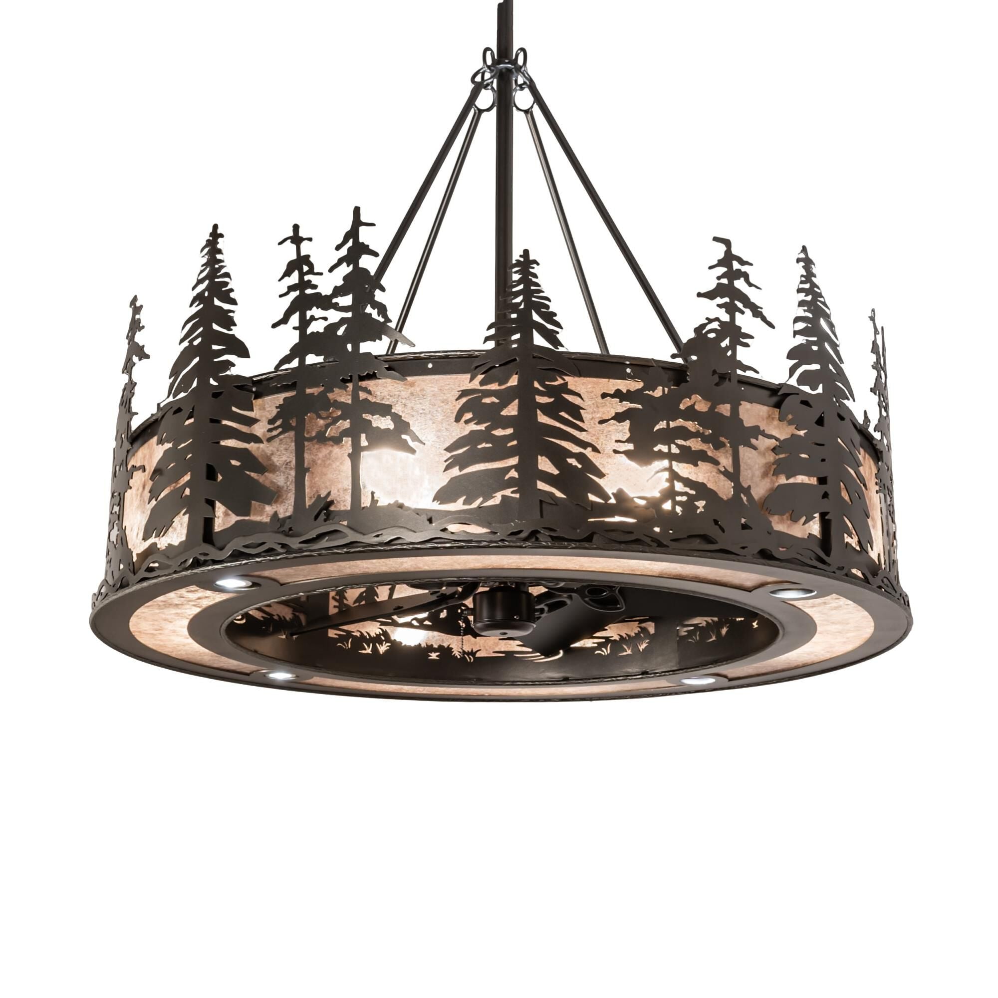 Tall Pines 45 Inch 3 Light Chandelier
