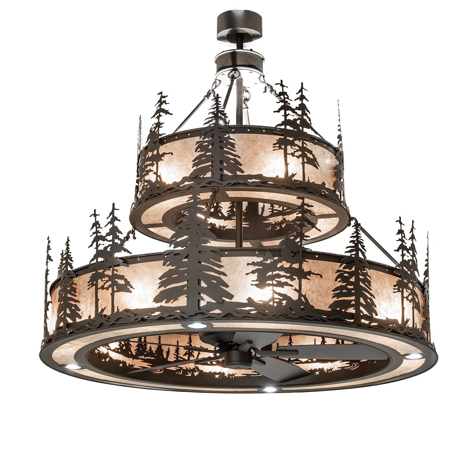 Tall Pines 56 Inch 12 Light Chandelier