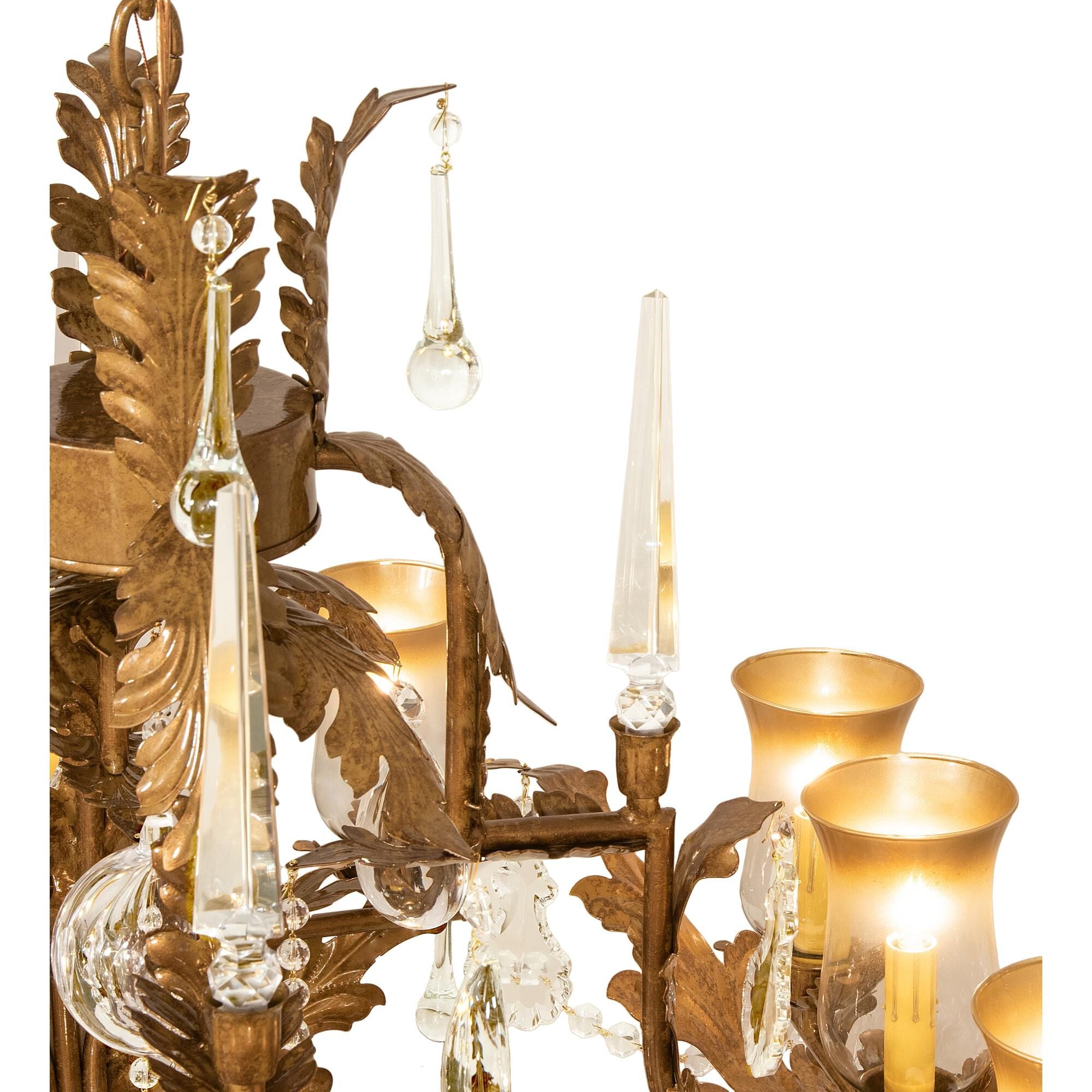 French Baroque 34 Inch 13 Light Chandelier