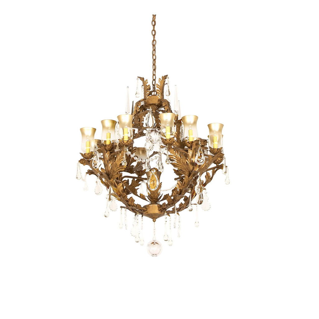French Baroque 34 Inch 13 Light Chandelier
