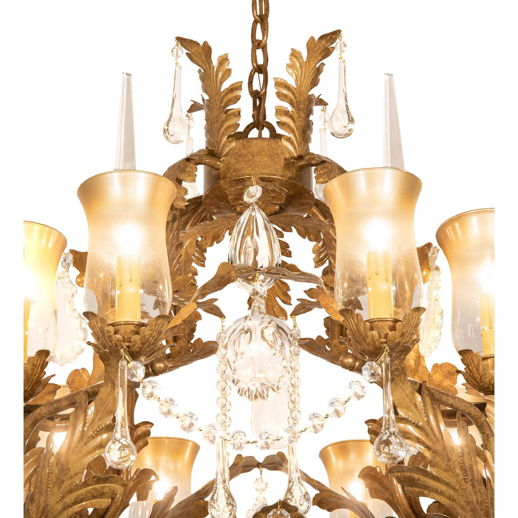 French Baroque 34 Inch 13 Light Chandelier