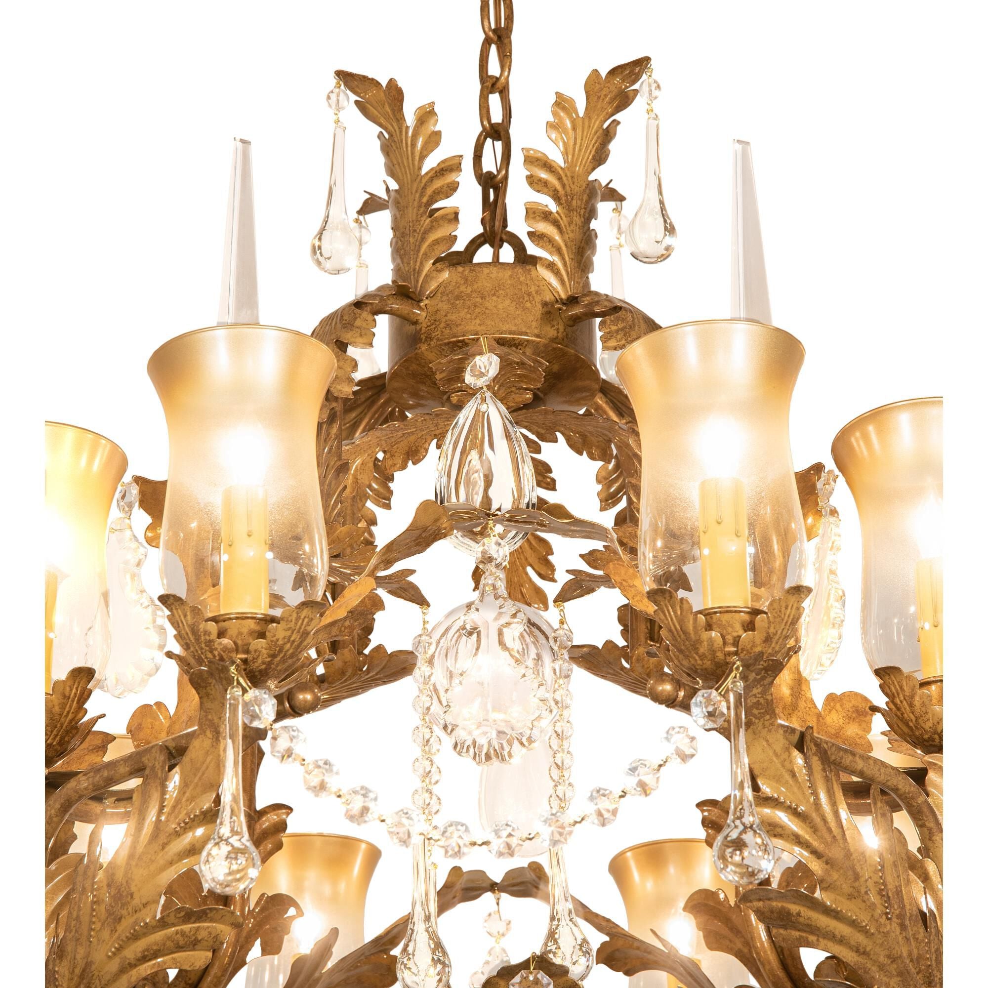 French Baroque 34 Inch 13 Light Chandelier