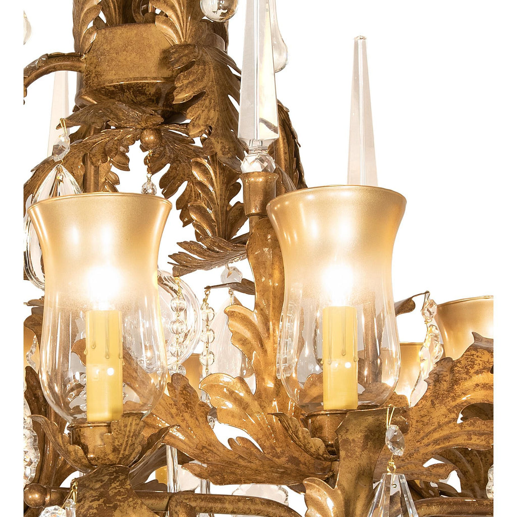 French Baroque 34 Inch 13 Light Chandelier