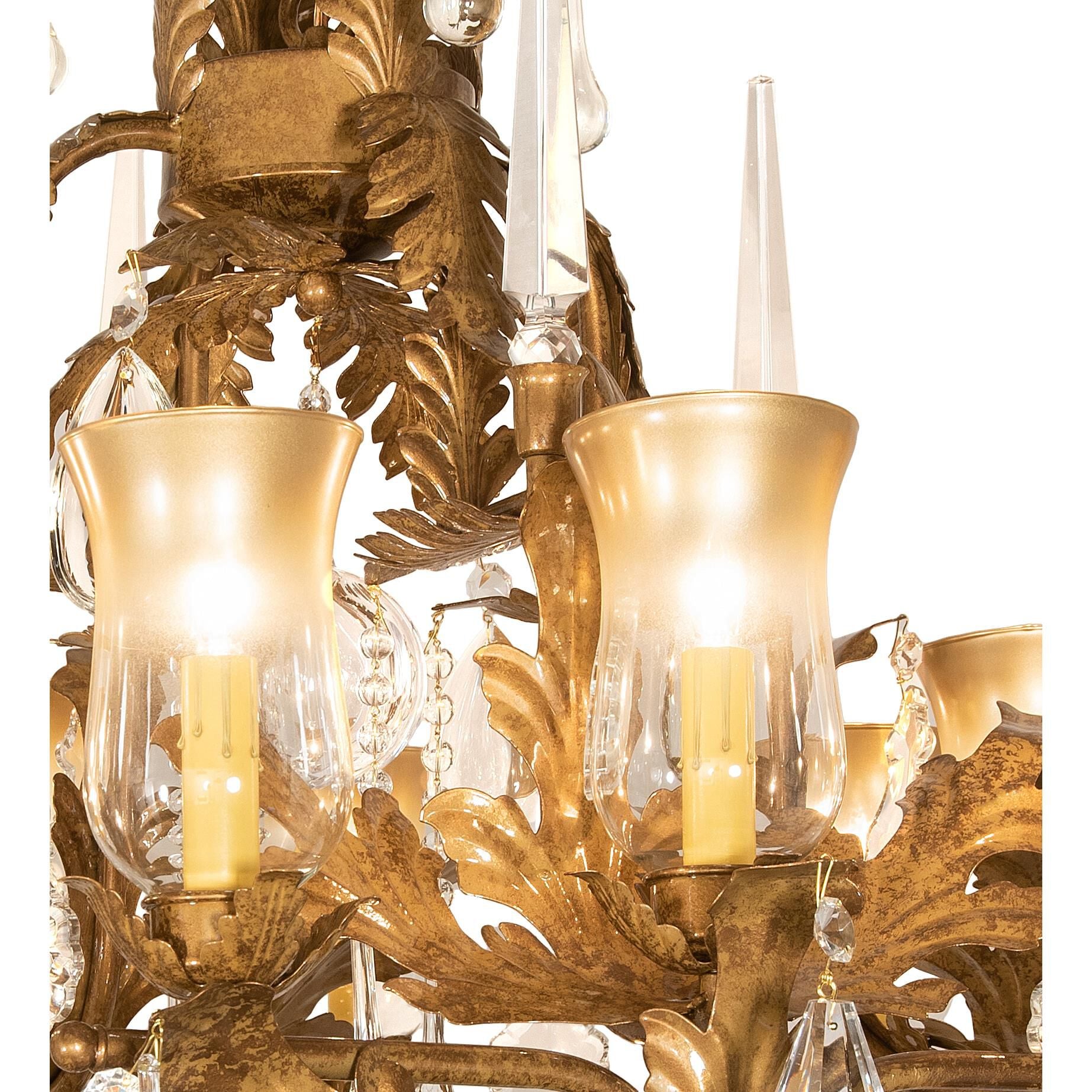 French Baroque 34 Inch 13 Light Chandelier