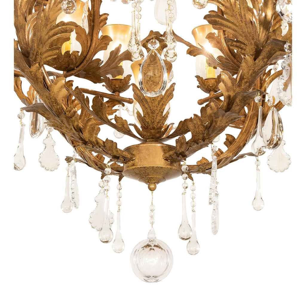 French Baroque 34 Inch 13 Light Chandelier