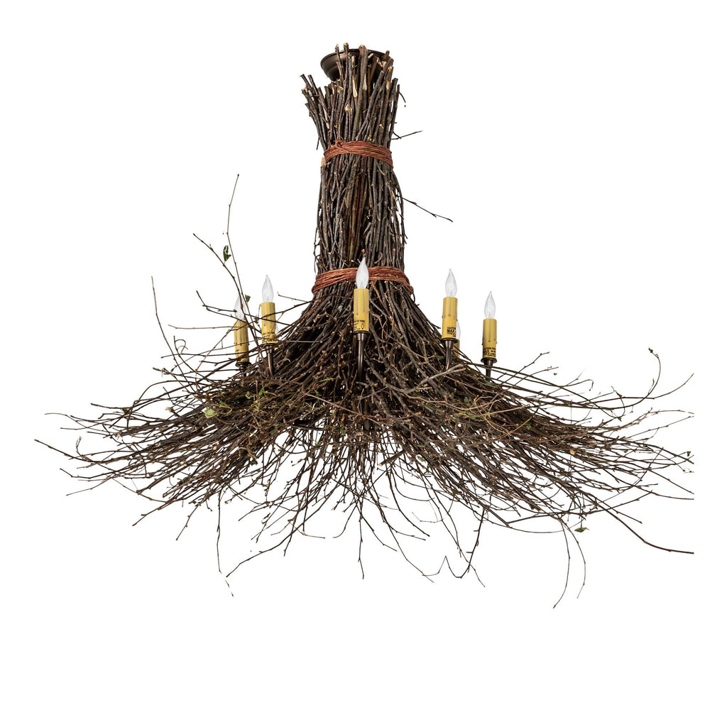 Twigs 36 Inch 8 Light Chandelier