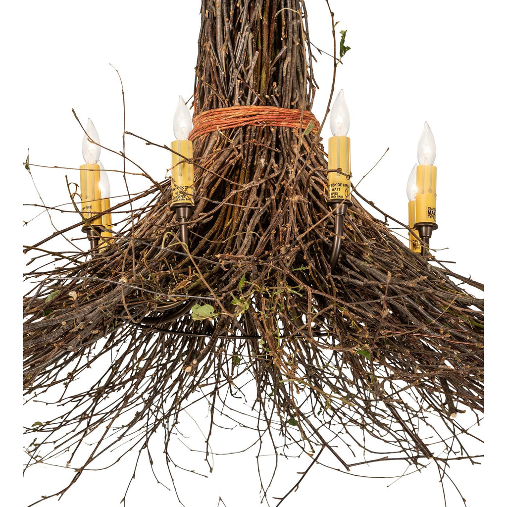 Twigs 36 Inch 8 Light Chandelier