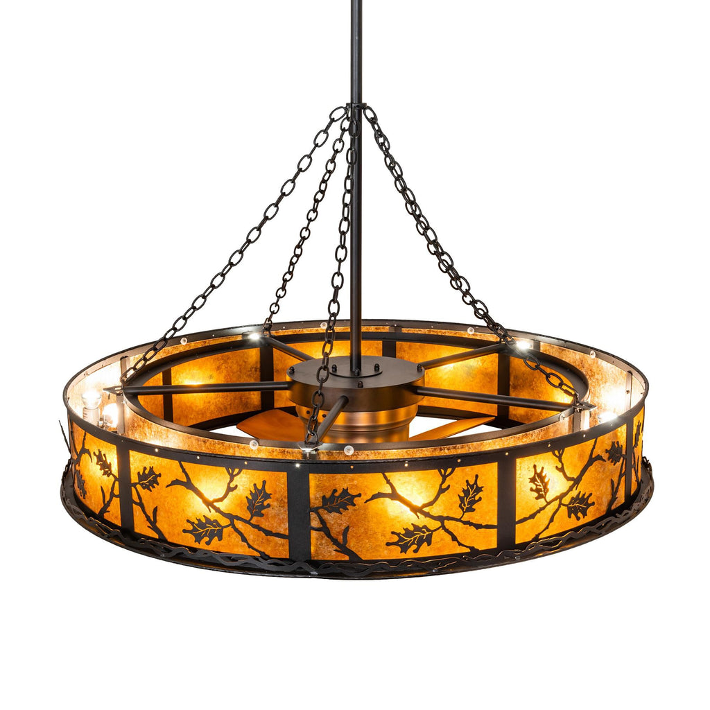 Oak Leaf 56 Inch 10 Light Chandelier