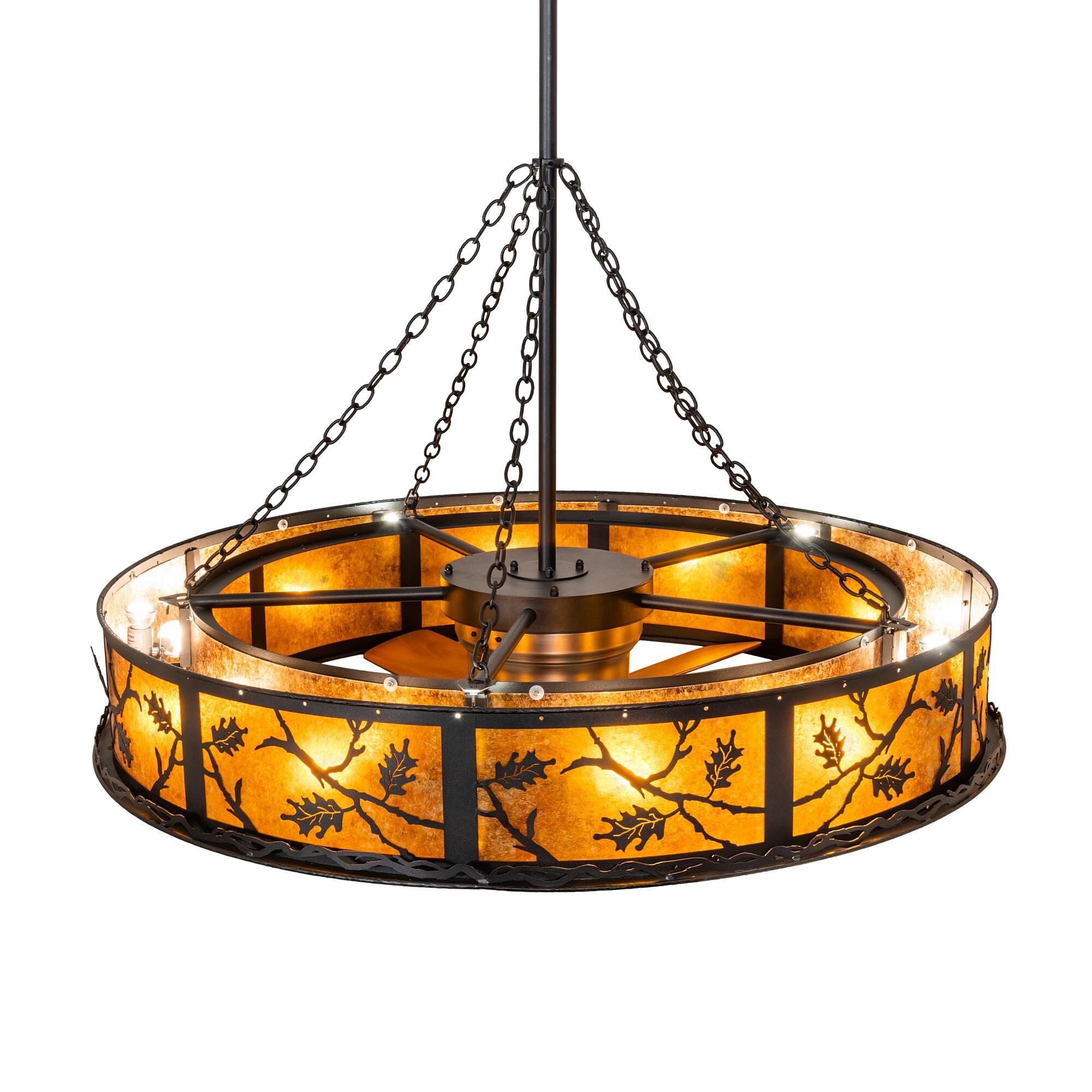 Oak Leaf 56 Inch 10 Light Chandelier