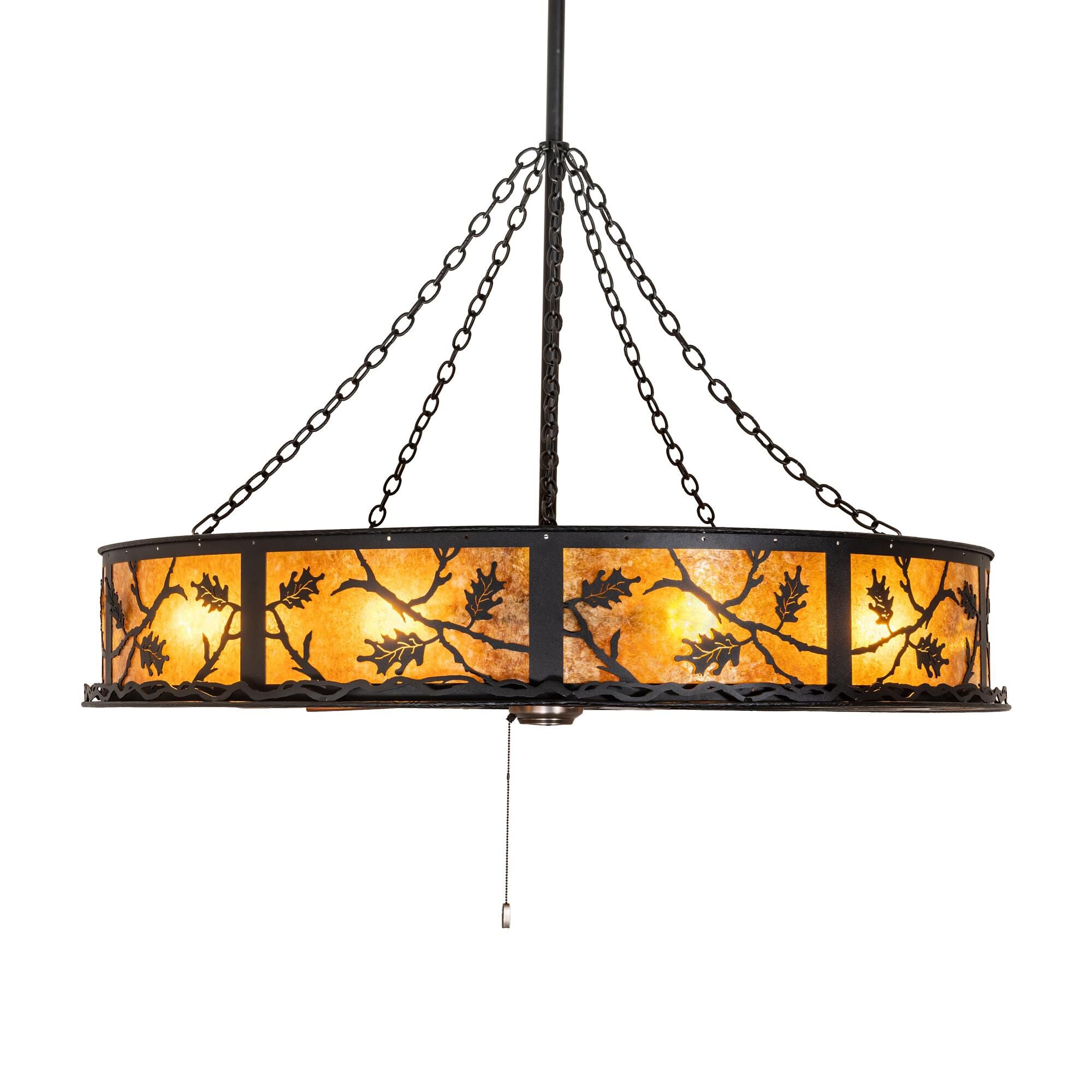 Oak Leaf 56 Inch 10 Light Chandelier