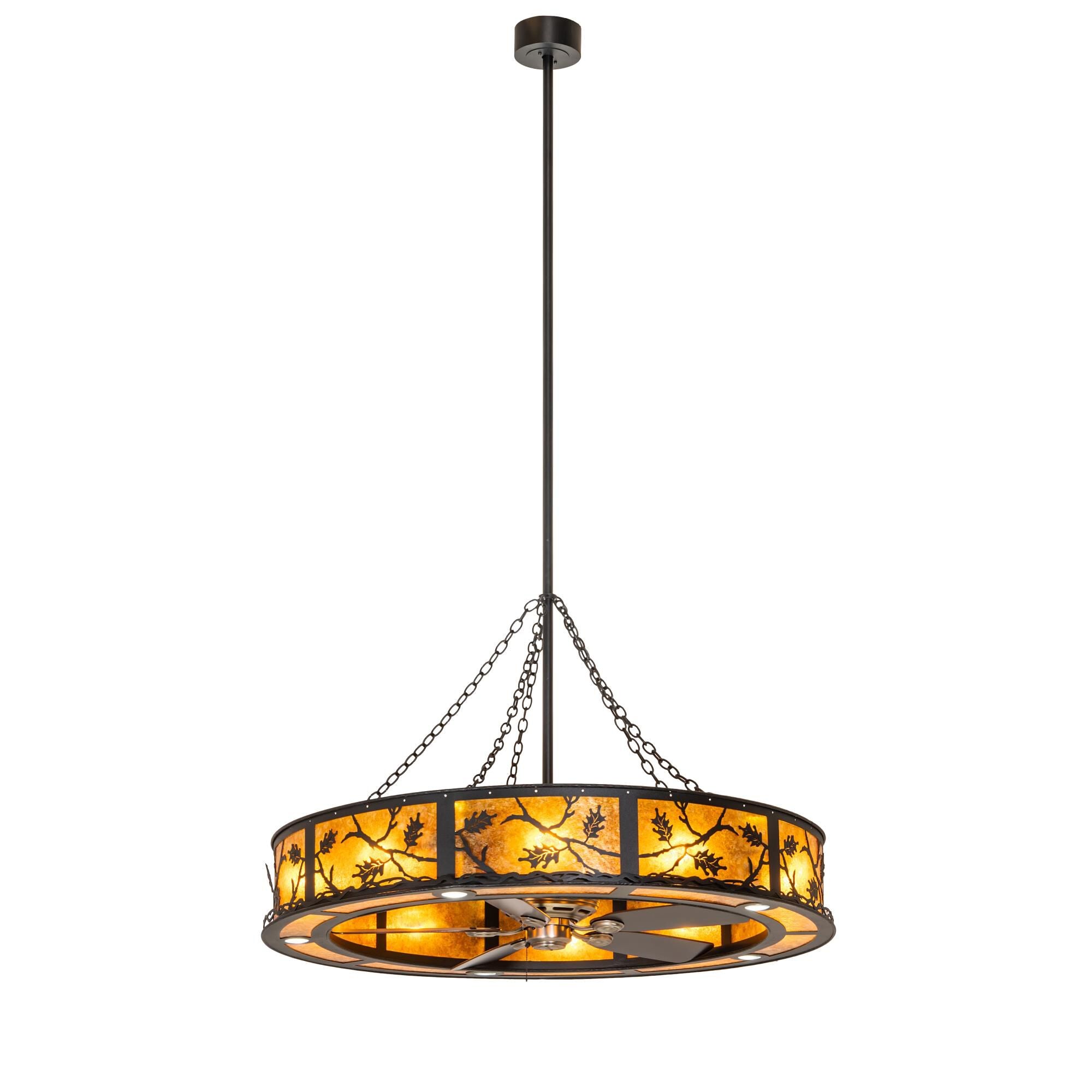Oak Leaf 56 Inch 10 Light Chandelier