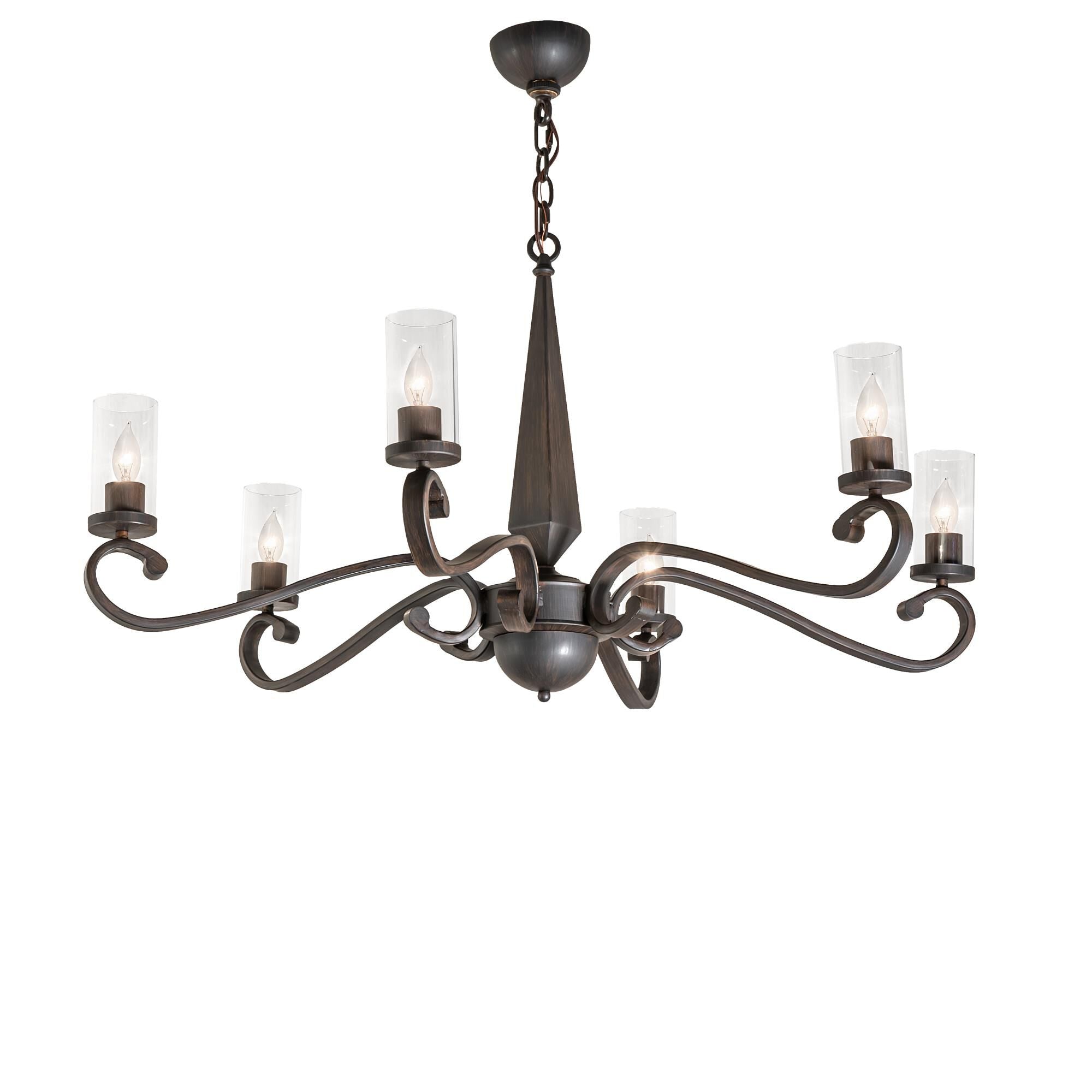 42 Inch 6 Light Chandelier