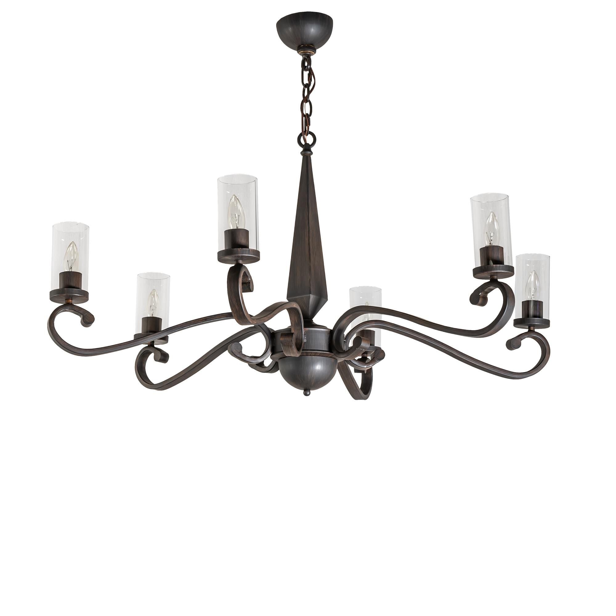 42 Inch 6 Light Chandelier