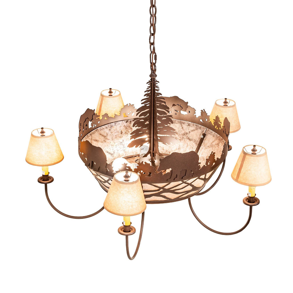 Black Bear 38 Inch 3 Light Chandelier