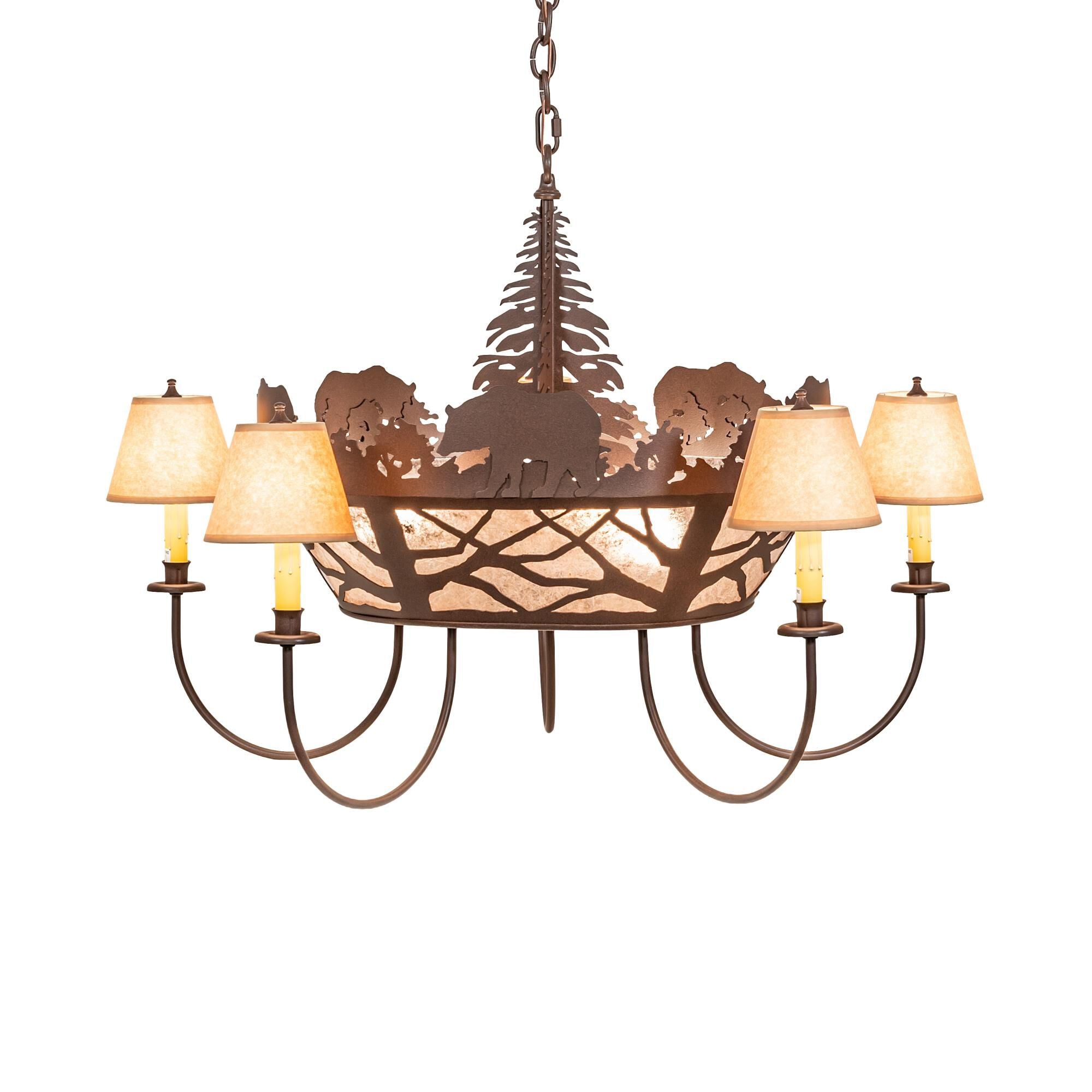 Black Bear 38 Inch 3 Light Chandelier