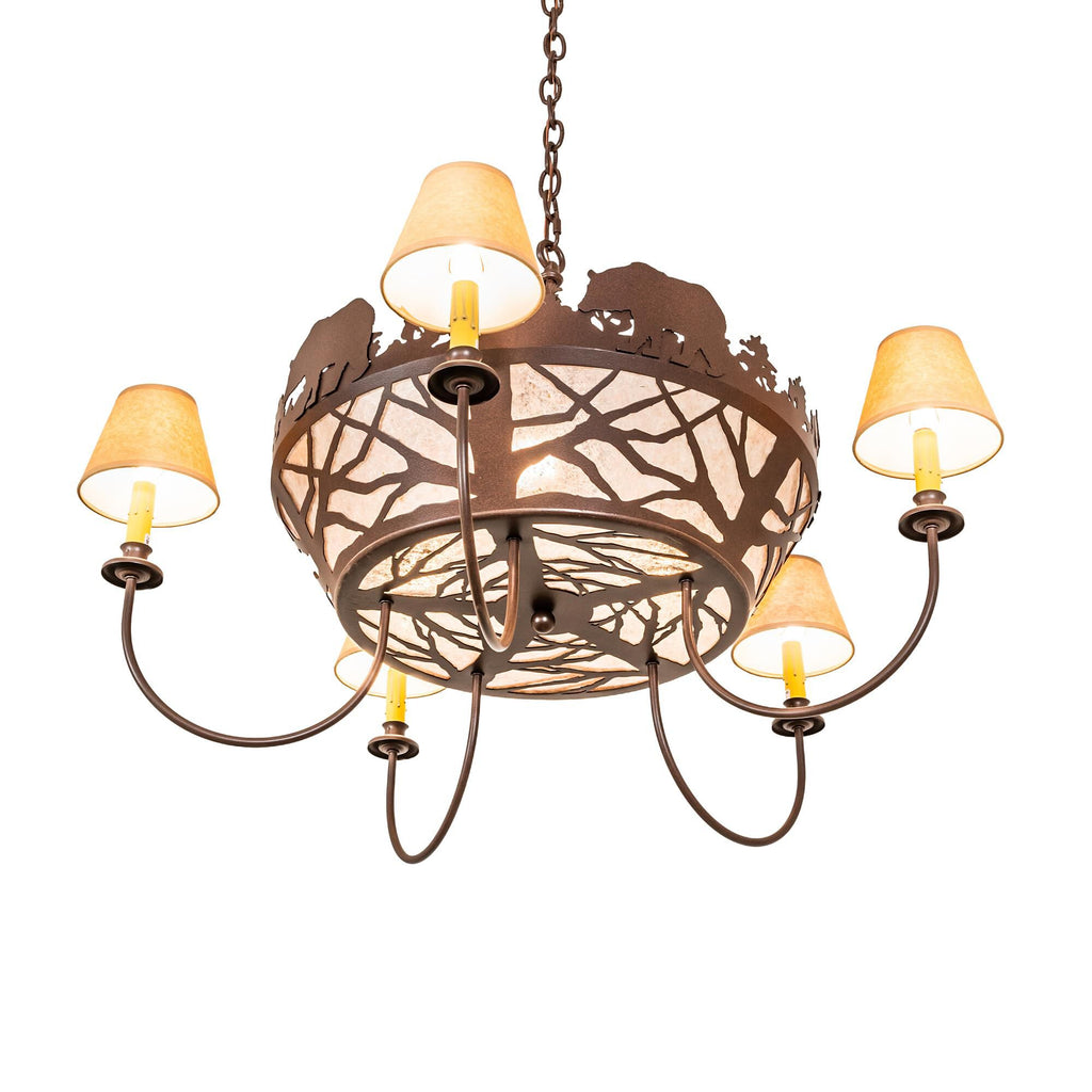 Black Bear 38 Inch 3 Light Chandelier
