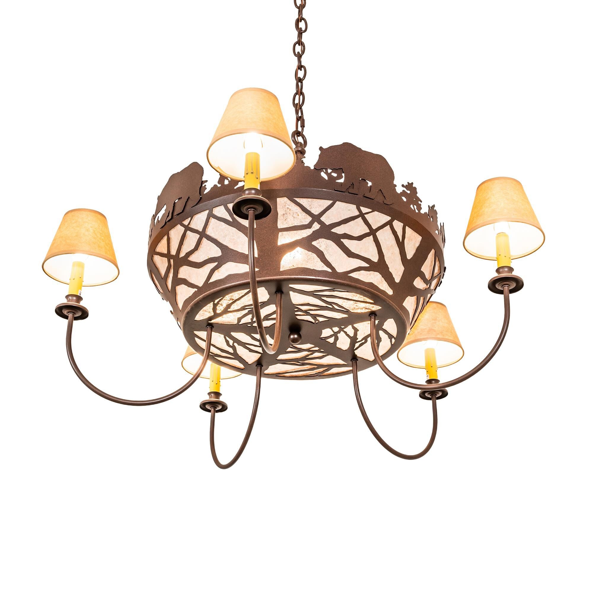 Black Bear 38 Inch 3 Light Chandelier