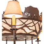 Black Bear 38 Inch 3 Light Chandelier
