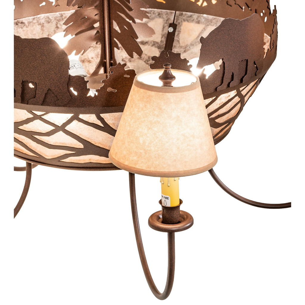 Black Bear 38 Inch 3 Light Chandelier