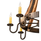 Barrel Stave 27 Inch 8 Light Chandelier