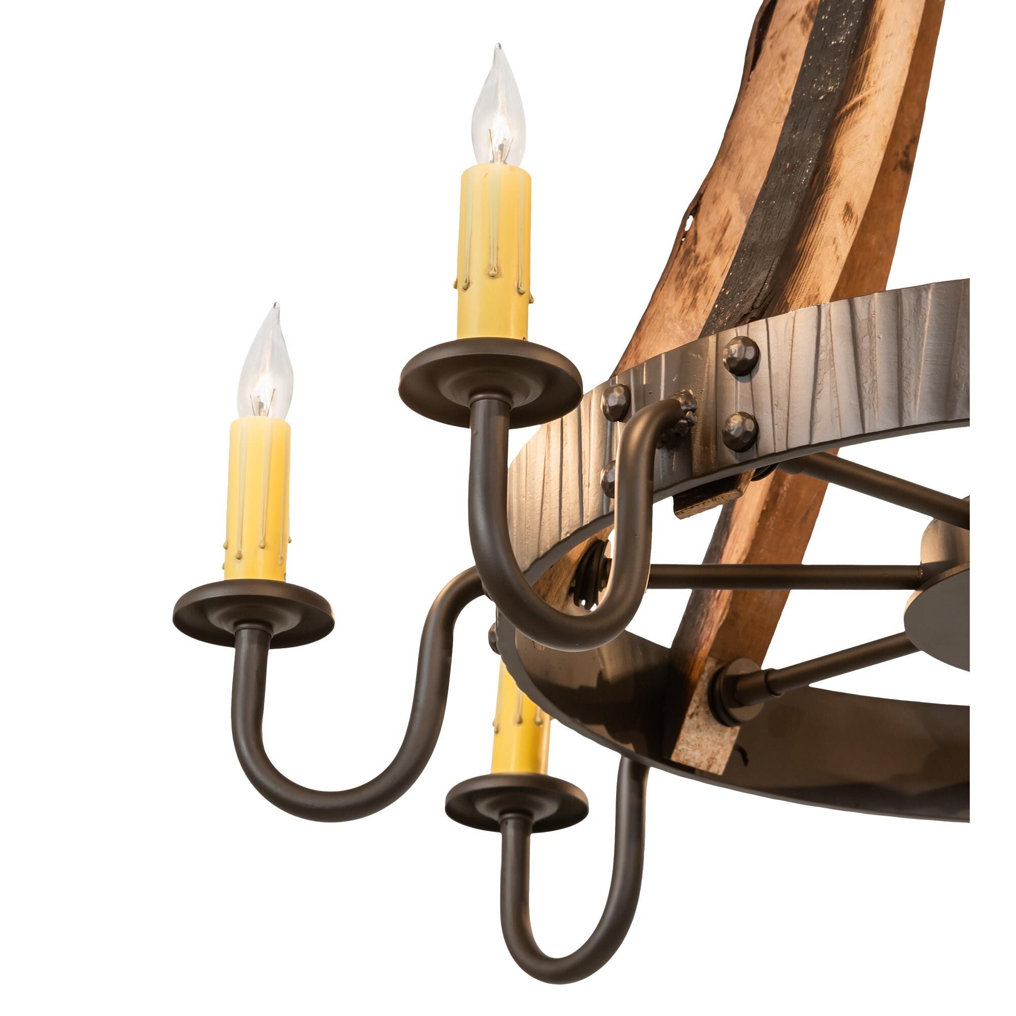 Barrel Stave 27 Inch 8 Light Chandelier