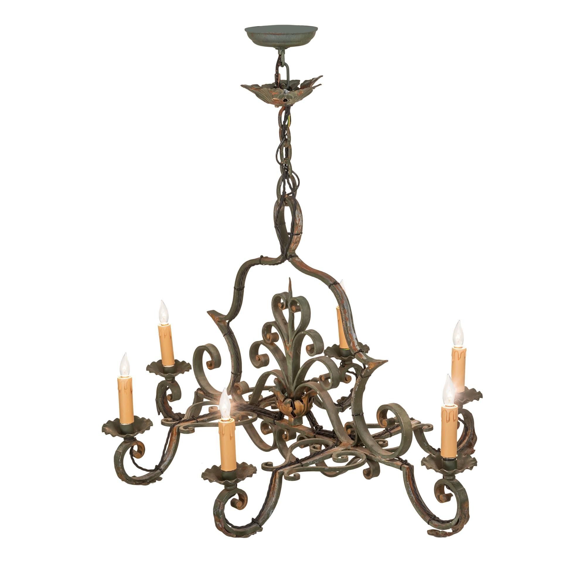 Rosalie 36 Inch 6 Light Chandelier