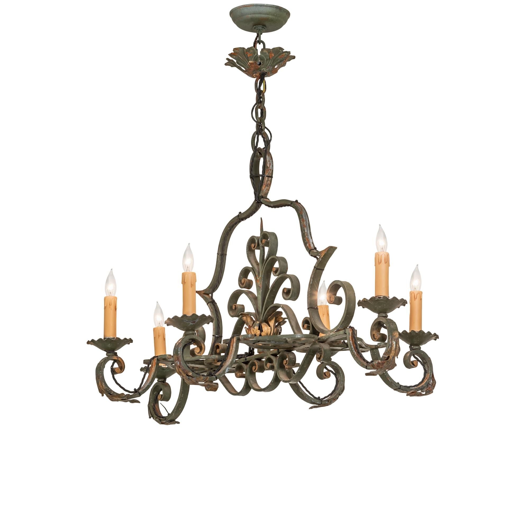 Rosalie 36 Inch 6 Light Chandelier
