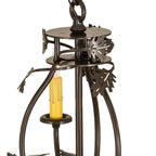 Oak Leaf and Acorn 28 Inch 6 Light Chandelier