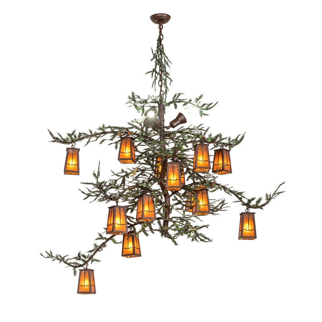 Pine Branch 62 Inch 15 Light Chandelier