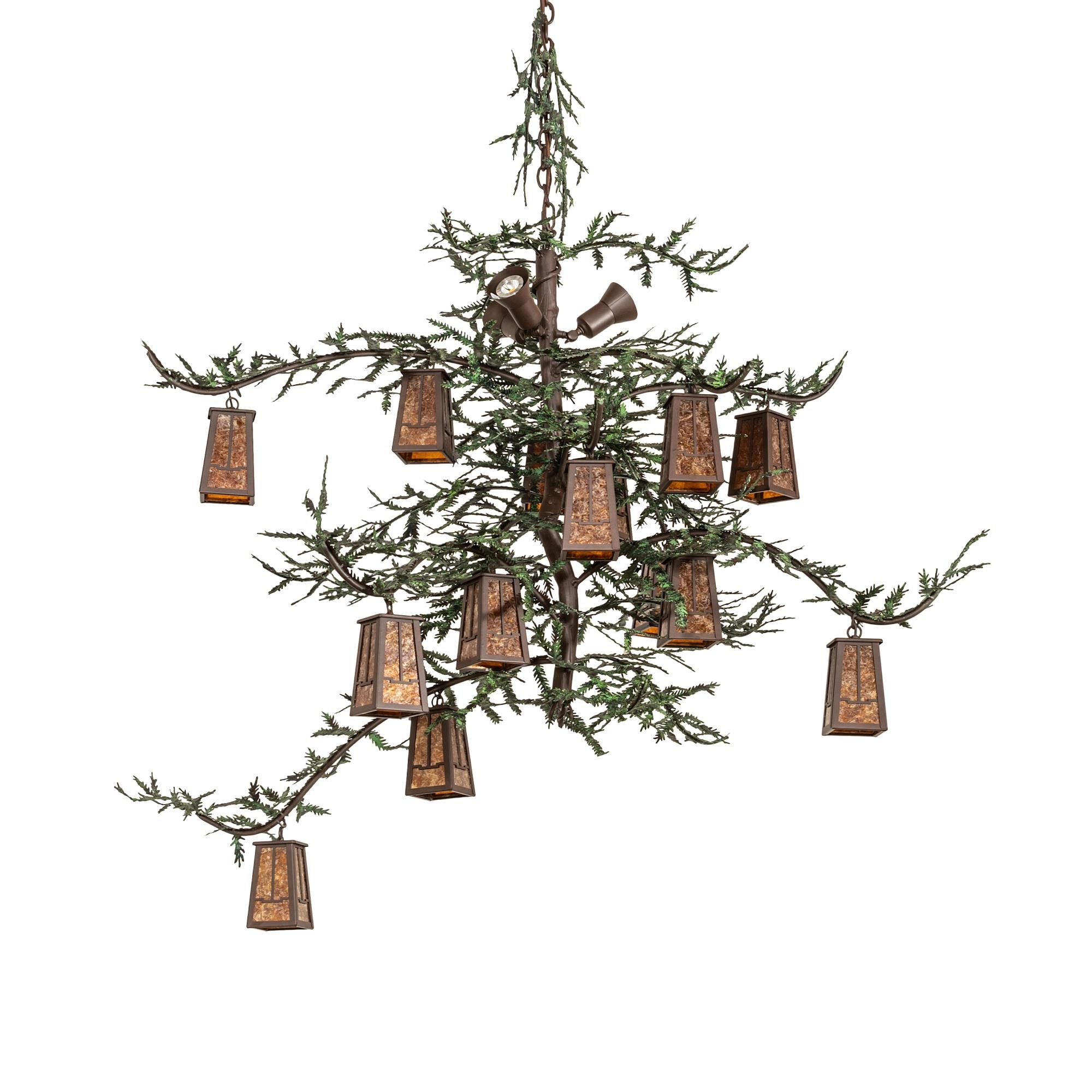 Pine Branch 62 Inch 15 Light Chandelier