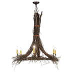 Twigs 36 Inch 6 Light Chandelier