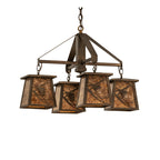 Whispering Pines 28 Inch 4 Light Chandelier